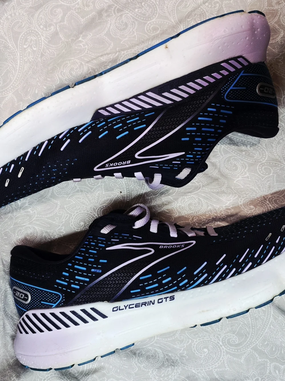 Brooks Glycerin GTS 20 Women's Running Shoes Size 10 B Medium Blue Purple